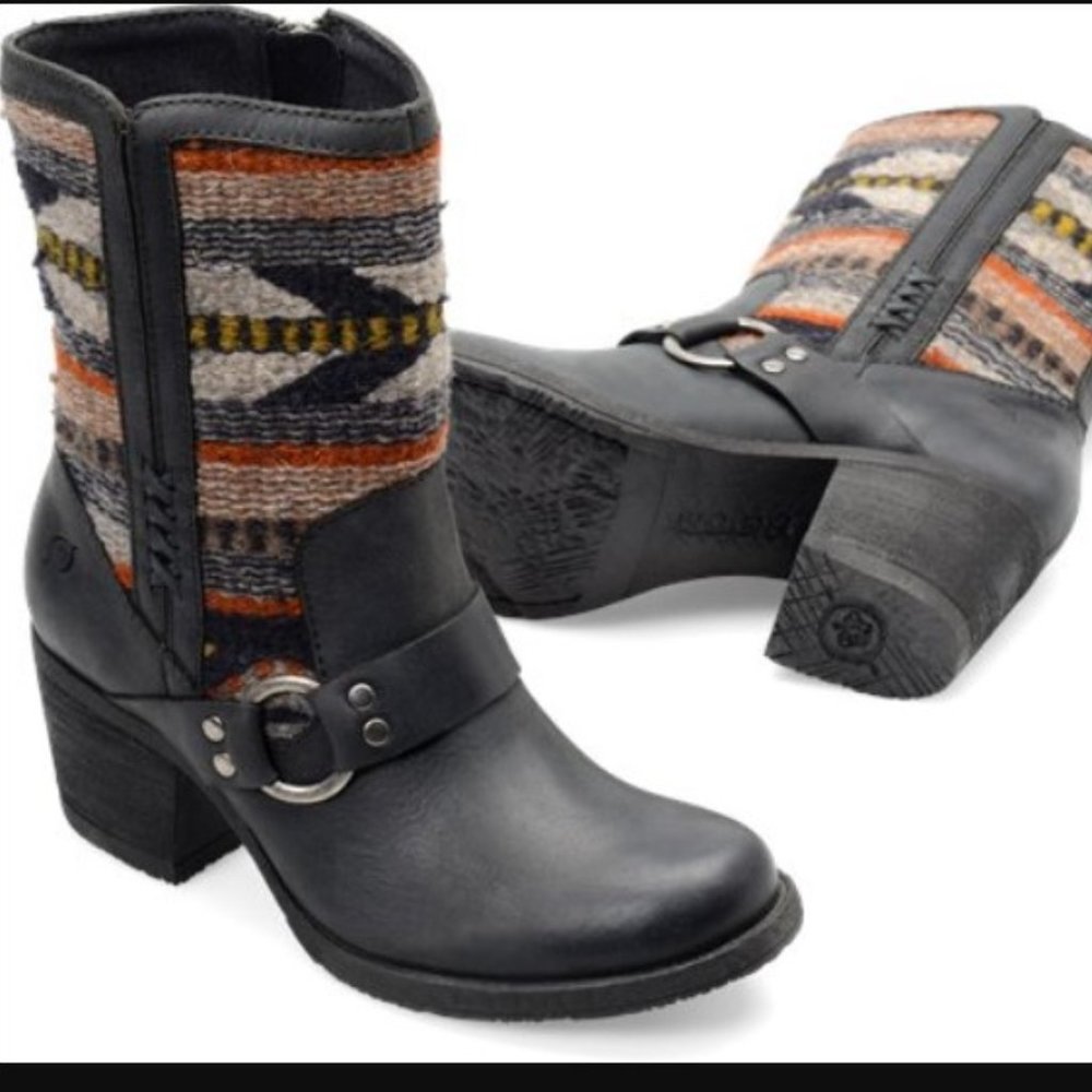 Leather / Wool / Suede Panarea Boots by Born Size US 8 / UK 39
